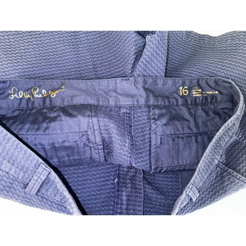 Lilly Pulitzer Classic Jayne Shorts Navy Blue Size 16